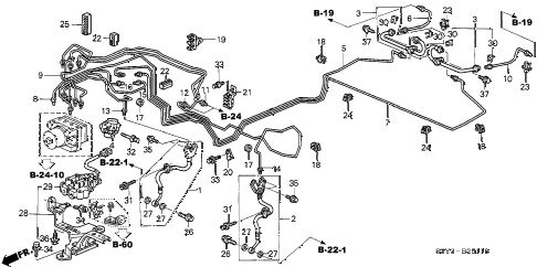 2001 insight DX 3 DOOR CVT BRAKE LINES (ABS) (CVT) diagram 2001 insight DX 3 DOOR CVT BRAKE LINES (ABS) (CVT) diagram