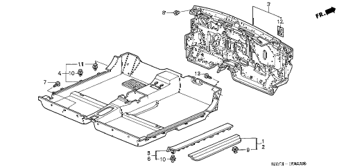 2002 insight DX 3 DOOR CVT FLOOR MAT diagram 2002 insight DX 3 DOOR CVT FLOOR MAT diagram