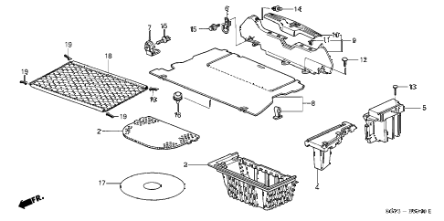 2001 insight DX 3 DOOR CVT TRUNK LINING diagram 2001 insight DX 3 DOOR CVT TRUNK LINING diagram