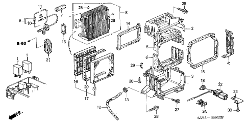 2001 insight DX(A/C) 3 DOOR 5MT COOLING UNIT diagram 2001 insight DX(A/C) 3 DOOR 5MT COOLING UNIT diagram