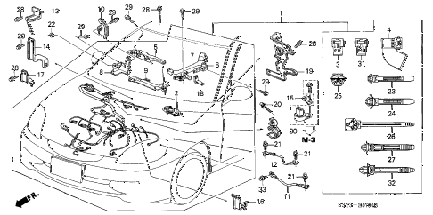 2003 insight DX 3 DOOR CVT ENGINE WIRE HARNESS diagram 2003 insight DX 3 DOOR CVT ENGINE WIRE HARNESS diagram