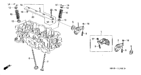 2001 insight DX 3 DOOR 5MT VALVE - ROCKER ARM diagram 2001 insight DX 3 DOOR 5MT VALVE - ROCKER ARM diagram