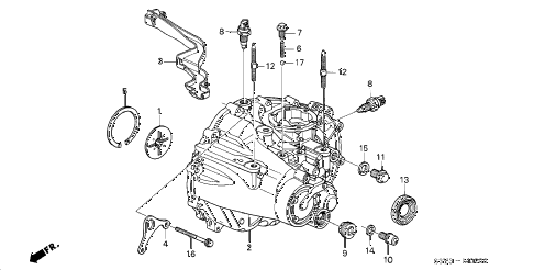 2001 insight DX 3 DOOR 5MT TRANSMISSION HOUSING diagram 2001 insight DX 3 DOOR 5MT TRANSMISSION HOUSING diagram