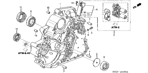 2003 civic EX(SIDE SRS) 4 DOOR 4AT AT TORQUE CONVERTER HOUSING diagram 2003 civic EX(SIDE SRS) 4 DOOR 4AT AT TORQUE CONVERTER HOUSING diagram