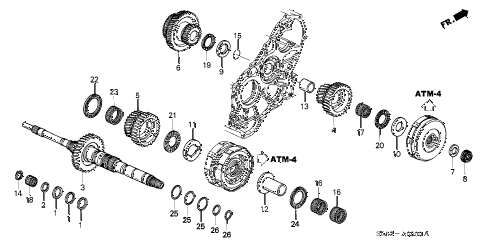 2003 civic DX(SIDE SRS) 4 DOOR 4AT AT MAINSHAFT diagram 2003 civic DX(SIDE SRS) 4 DOOR 4AT AT MAINSHAFT diagram