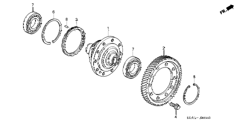 2001 civic DX(SIDE SRS) 4 DOOR 4AT AT DIFFERENTIAL GEAR diagram 2001 civic DX(SIDE SRS) 4 DOOR 4AT AT DIFFERENTIAL GEAR diagram