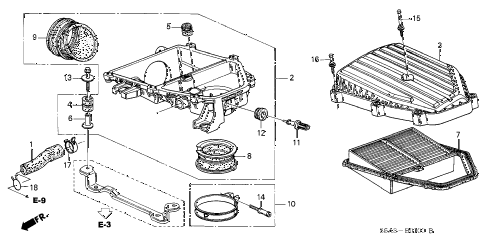 2002 civic DX 4 DOOR 5MT AIR CLEANER diagram 2002 civic DX 4 DOOR 5MT AIR CLEANER diagram