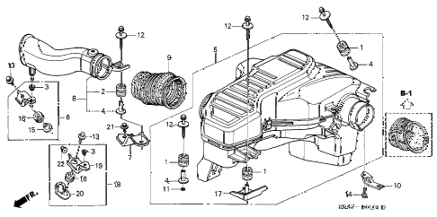 2003 civic EX(SIDE SRS) 4 DOOR 5MT RESONATOR CHAMBER diagram 2003 civic EX(SIDE SRS) 4 DOOR 5MT RESONATOR CHAMBER diagram