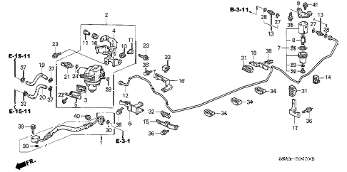 2003 civic GX 4 DOOR CVT FUEL PIPE (CNG) diagram 2003 civic GX 4 DOOR CVT FUEL PIPE (CNG) diagram