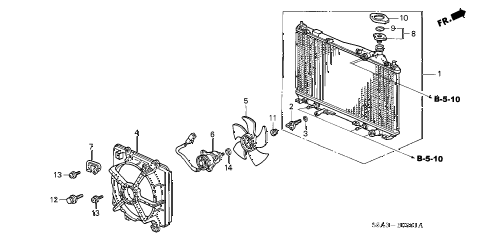 2001 civic LX 4 DOOR 5MT RADIATOR (TOYO) diagram 2001 civic LX 4 DOOR 5MT RADIATOR (TOYO) diagram
