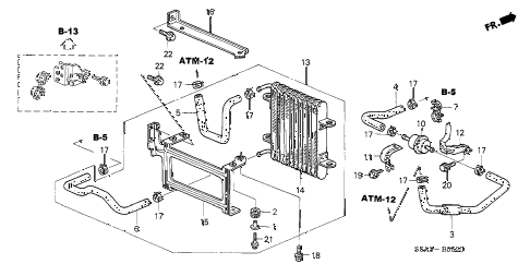 2002 civic GX 4 DOOR CVT ATF COOLER diagram 2002 civic GX 4 DOOR CVT ATF COOLER diagram