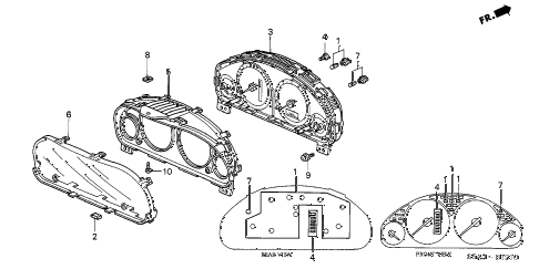 2001 civic EX 4 DOOR 5MT METER COMPONENTS (NS) (1) diagram 2001 civic EX 4 DOOR 5MT METER COMPONENTS (NS) (1) diagram