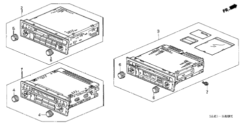 2002 civic LX(SIDE SRS) 4 DOOR 4AT AUTO RADIO diagram 2002 civic LX(SIDE SRS) 4 DOOR 4AT AUTO RADIO diagram