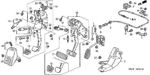 2001 civic LX 4 DOOR 5MT PEDAL diagram 2001 civic LX 4 DOOR 5MT PEDAL diagram