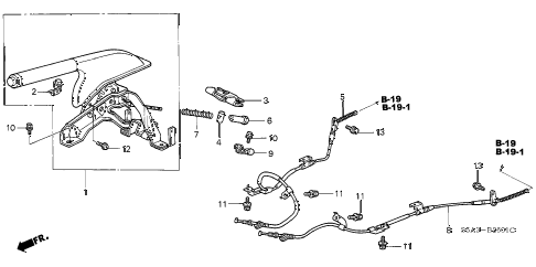 2001 civic EX 4 DOOR 5MT PARKING BRAKE (2) diagram 2001 civic EX 4 DOOR 5MT PARKING BRAKE (2) diagram