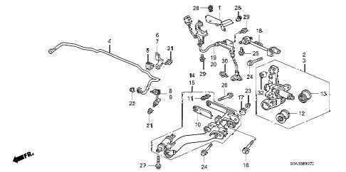 2003 civic LX(SIDE SRS) 4 DOOR 5MT REAR LOWER ARM diagram 2003 civic LX(SIDE SRS) 4 DOOR 5MT REAR LOWER ARM diagram