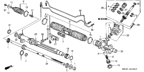 2003 civic DX(SIDE SRS) 4 DOOR 5MT P.S. GEAR BOX COMPONENTS diagram 2003 civic DX(SIDE SRS) 4 DOOR 5MT P.S. GEAR BOX COMPONENTS diagram