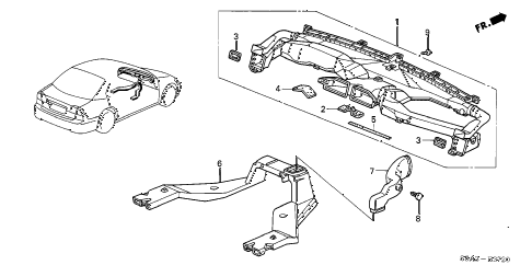 2001 civic LX(SIDE SRS) 4 DOOR 5MT DUCT diagram 2001 civic LX(SIDE SRS) 4 DOOR 5MT DUCT diagram