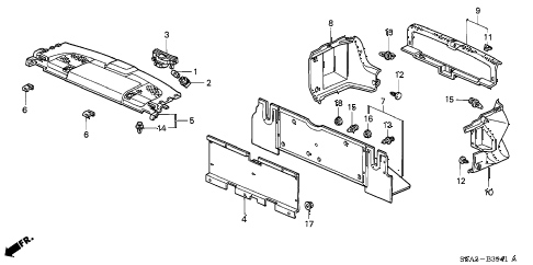 2001 civic GX 4 DOOR CVT REAR TRAY - TRUNK GARNISH (CNG) diagram 2001 civic GX 4 DOOR CVT REAR TRAY - TRUNK GARNISH (CNG) diagram