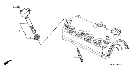2001 civic DX 4 DOOR 4AT IGNITION COIL diagram 2001 civic DX 4 DOOR 4AT IGNITION COIL diagram