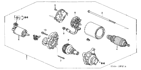 2002 civic LX 4 DOOR 4AT STARTER MOTOR (MITSUBA) diagram 2002 civic LX 4 DOOR 4AT STARTER MOTOR (MITSUBA) diagram