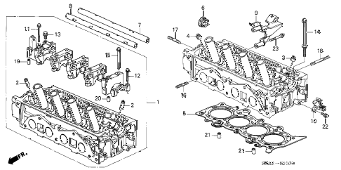 2001 civic LX 4 DOOR 4AT CYLINDER HEAD (SOHC) diagram 2001 civic LX 4 DOOR 4AT CYLINDER HEAD (SOHC) diagram