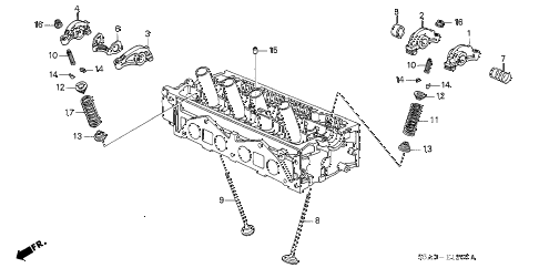 2002 civic LX(SIDE SRS) 4 DOOR 4AT VALVE - ROCKER ARM (SOHC) diagram 2002 civic LX(SIDE SRS) 4 DOOR 4AT VALVE - ROCKER ARM (SOHC) diagram