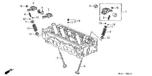 2002 civic EX 4 DOOR 5MT VALVE - ROCKER ARM (VTEC) diagram 2002 civic EX 4 DOOR 5MT VALVE - ROCKER ARM (VTEC) diagram