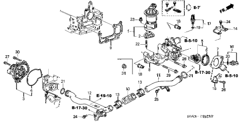 2002 civic DX 4 DOOR 4AT WATER PUMP - SENSOR (1) diagram 2002 civic DX 4 DOOR 4AT WATER PUMP - SENSOR (1) diagram