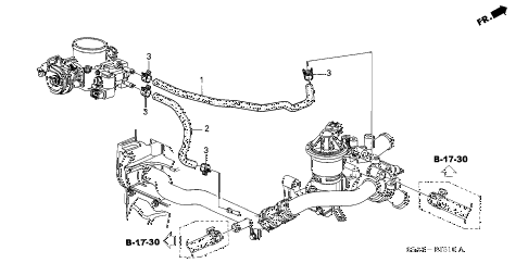 2002 civic LX 4 DOOR 5MT WATER HOSE (1) diagram 2002 civic LX 4 DOOR 5MT WATER HOSE (1) diagram