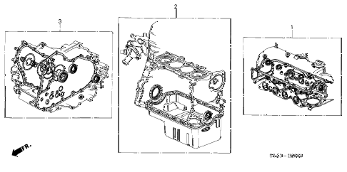 2001 civic LX(SIDE SRS) 4 DOOR 5MT GASKET KIT diagram 2001 civic LX(SIDE SRS) 4 DOOR 5MT GASKET KIT diagram