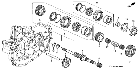 2001 civic LX(SIDE SRS) 4 DOOR 5MT MT MAINSHAFT diagram 2001 civic LX(SIDE SRS) 4 DOOR 5MT MT MAINSHAFT diagram