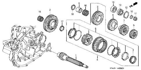 2003 civic DX(A/C) 4 DOOR 5MT MT COUNTERSHAFT diagram 2003 civic DX(A/C) 4 DOOR 5MT MT COUNTERSHAFT diagram