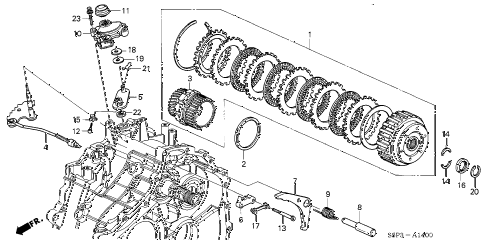 2001 civic GX(SIDE SRS) 4 DOOR CVT CVT STARTING CLUTCH diagram 2001 civic GX(SIDE SRS) 4 DOOR CVT CVT STARTING CLUTCH diagram