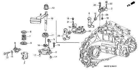 2003 civic EX(SIDE SRS) 4 DOOR 5MT MT SHIFT ROD - SHIFT HOLDER diagram 2003 civic EX(SIDE SRS) 4 DOOR 5MT MT SHIFT ROD - SHIFT HOLDER diagram