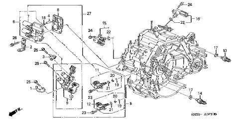 2000 accord EX(UL LEATHER) 2 DOOR 4AT AT SENSOR - SOLENOID diagram 2000 accord EX(UL LEATHER) 2 DOOR 4AT AT SENSOR - SOLENOID diagram