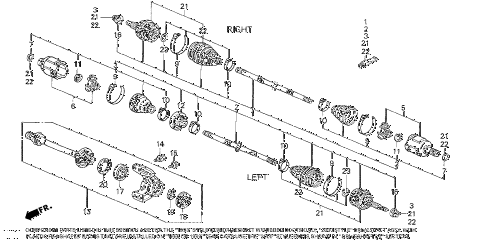 1998 accord EX 2 DOOR 5MT DRIVESHAFT (L4) (1) diagram 1998 accord EX 2 DOOR 5MT DRIVESHAFT (L4) (1) diagram