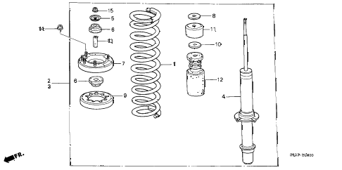 1999 accord EX 2 DOOR 5MT FRONT SHOCK ABSORBER diagram 1999 accord EX 2 DOOR 5MT FRONT SHOCK ABSORBER diagram