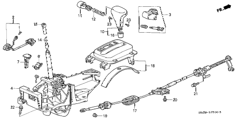 1998 accord LX 2 DOOR 4AT SELECT LEVER diagram 1998 accord LX 2 DOOR 4AT SELECT LEVER diagram
