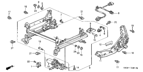 1998 accord EX 2 DOOR 5MT FRONT SEAT COMPONENTS (L.) (POWER HEIGHT) diagram 1998 accord EX 2 DOOR 5MT FRONT SEAT COMPONENTS (L.) (POWER HEIGHT) diagram
