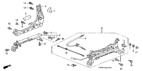 2001 accord EX(UL LEATHER) 2 DOOR 5MT FRONT SEAT COMPONENTS (R.) diagram 2001 accord EX(UL LEATHER) 2 DOOR 5MT FRONT SEAT COMPONENTS (R.) diagram