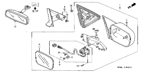 1998 accord EX 2 DOOR 4AT MIRROR (1) diagram 1998 accord EX 2 DOOR 4AT MIRROR (1) diagram