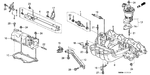 2002 accord EX(LEATHER) 2 DOOR 4AT INTAKE MANIFOLD diagram 2002 accord EX(LEATHER) 2 DOOR 4AT INTAKE MANIFOLD diagram