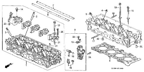 1998 accord EX 2 DOOR 5MT CYLINDER HEAD diagram 1998 accord EX 2 DOOR 5MT CYLINDER HEAD diagram