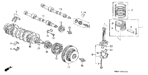2001 accord LX(SIDE SRS) 2 DOOR 4AT CRANKSHAFT - PISTON diagram 2001 accord LX(SIDE SRS) 2 DOOR 4AT CRANKSHAFT - PISTON diagram