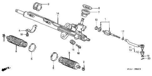 2001 accord EX(LEATHER) 2 DOOR 4AT P.S. GEAR BOX (2) diagram 2001 accord EX(LEATHER) 2 DOOR 4AT P.S. GEAR BOX (2) diagram