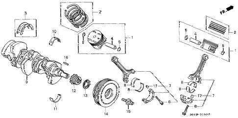 2002 accord EX(V6) 2 DOOR 4AT CRANKSHAFT - PISTON (V6) diagram 2002 accord EX(V6) 2 DOOR 4AT CRANKSHAFT - PISTON (V6) diagram