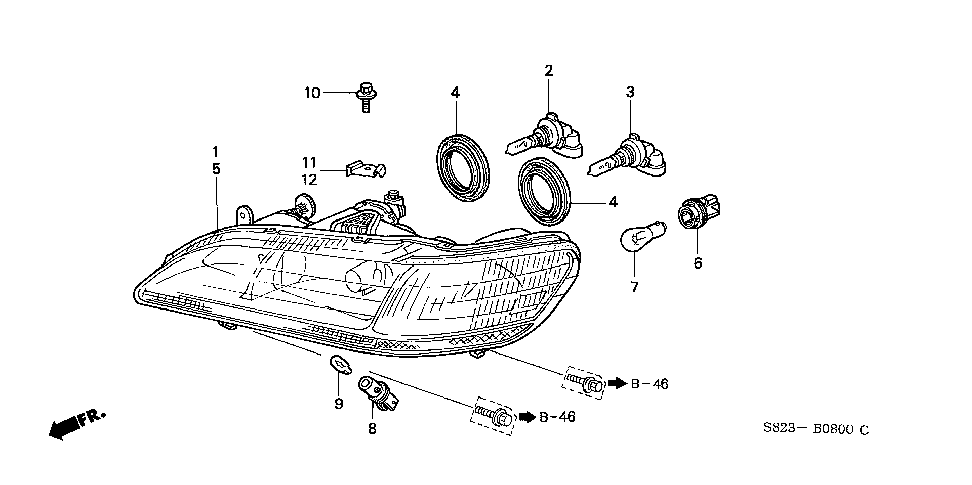 2002 Honda accord parts diagram #5
