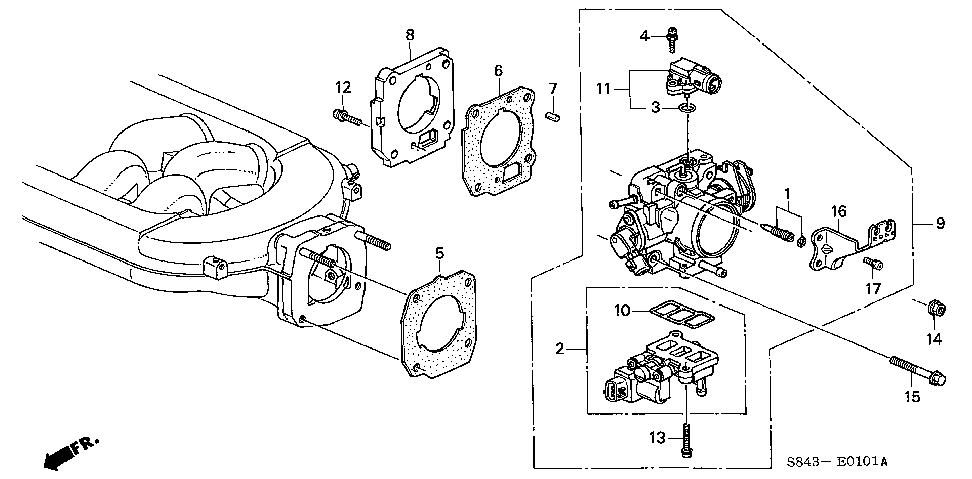 2000 Honda accord throttle body diagram #7