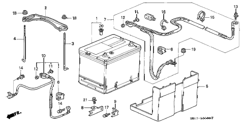 Honda accord battery bracket #3